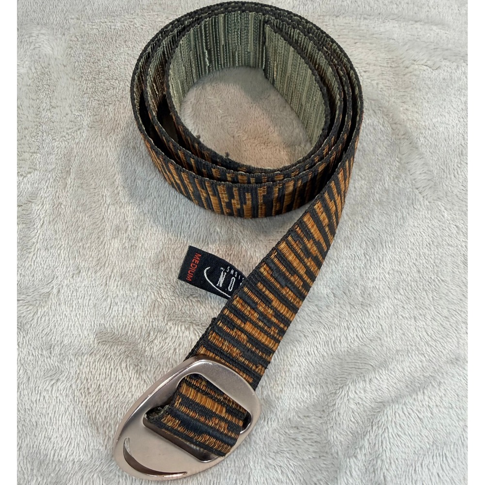 Bison Designs Mens MADE IN USA Webbing Belt Outdoor Hiking Brown Medium